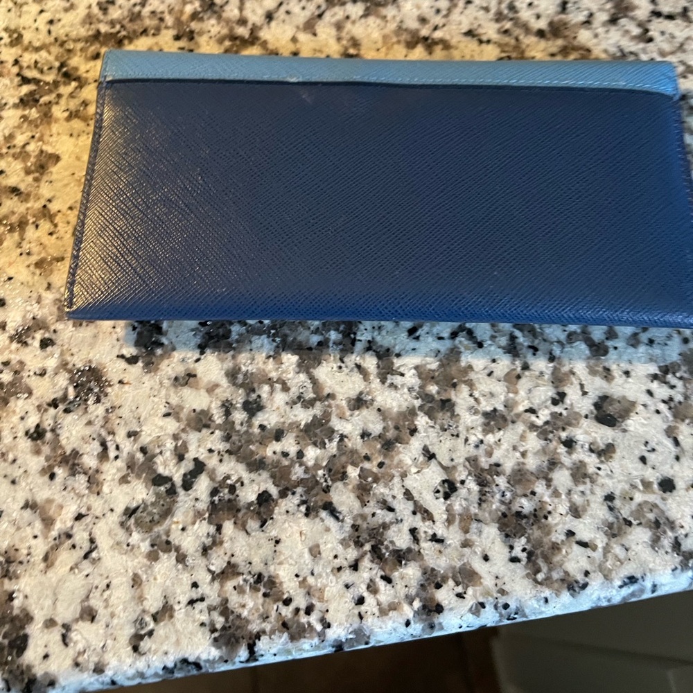 Prada Blue Wallet with Fun Patches - Picture 3 of 9
